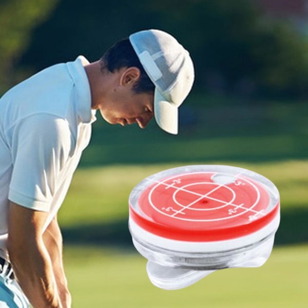 1/2/3/5 För Golf Ball Marker Nivå Funktion Hattklämma för golfare Red 2.5cm 1Set