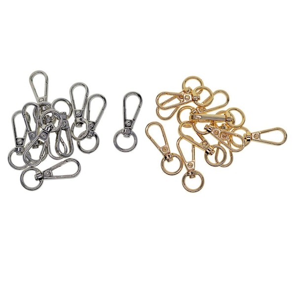 1/3/5 10 delar Swivel Snap Lobster Clasp Clips Nyckelring Silver 1Set