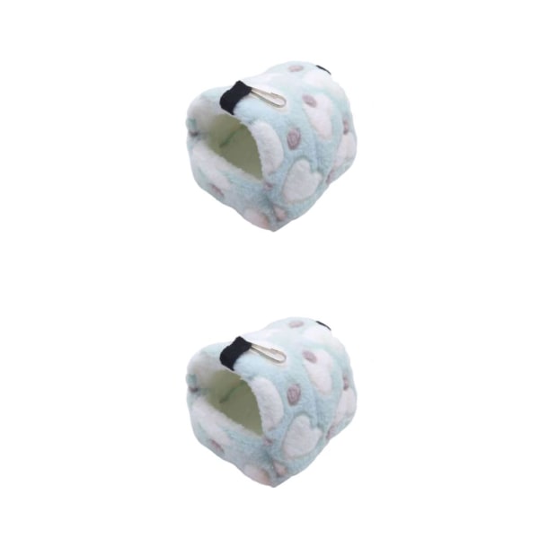 1/2/3 Hamster Bed Cave Mysigt Hamster House Vila Sovbo för Blue White Heart 8x8cm 2Set