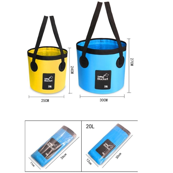 1/2 hopfällbar hopfällbar campinggrill Picknick vattenförvaring Sky Blue 30x27CM 1Set