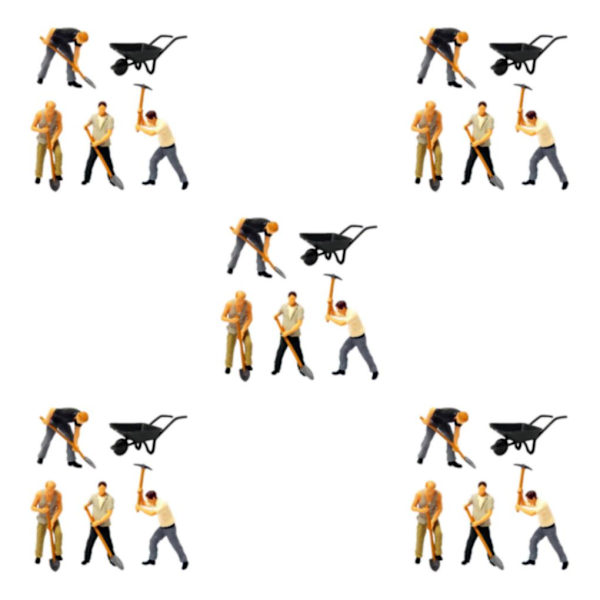 1/2/3/5 Realistiska 1/64 målade figurer för DIY-projekt Sand 1:64 5Set
