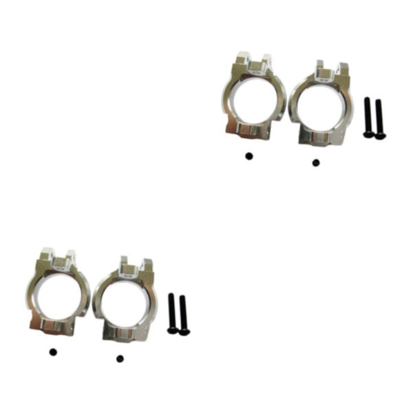 1/2/3/5 2pack/lot Aluminium främre C-nav hjulblock för axial Silver 2Set