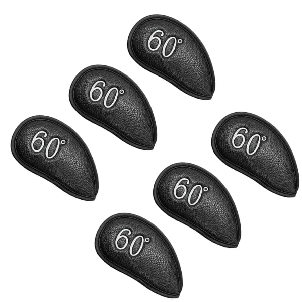 1/2/3 7 delar Universal För Golf Club Headcovers Slitstarkt huvud Black 6 Pcs 1Set