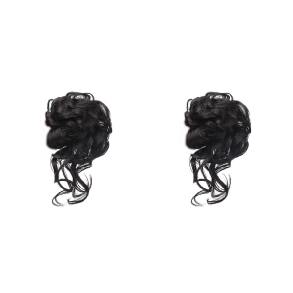 1/2/3/5 stökigt lockigt hårbulle Lätt att för alla tillfällen Claw natural black 2Set