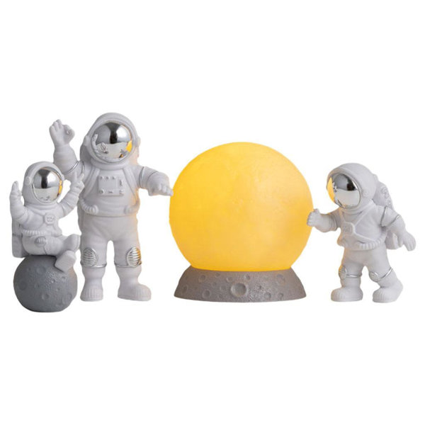 1/2/3/5 4st Astronautfigurer Set Heminredning Söt Sstronaut Silver Yellow 1Set