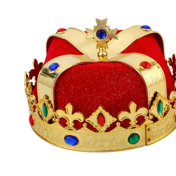 För Royal King För Crown Hat Theme Party Prop King Prince För Red 19 x 10cm