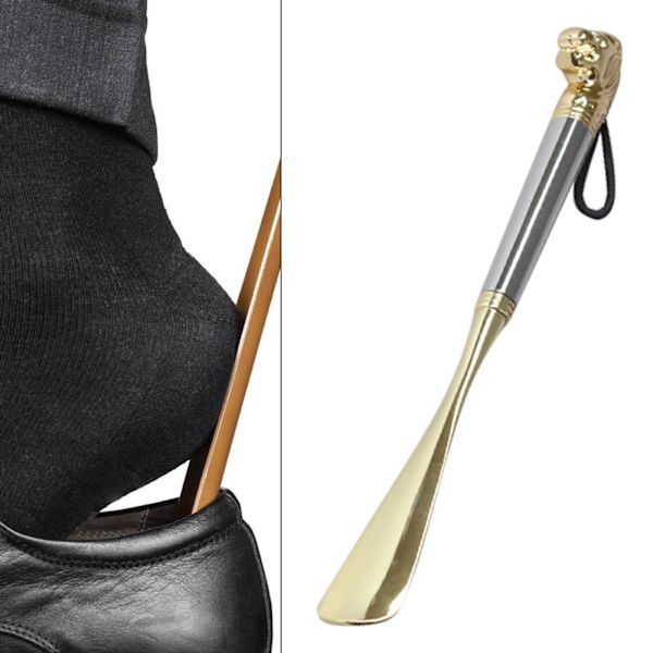 1/2/3 Wooden Shoe Horn Shoe Helper Tool Long Handle Shoehore 32cm Silver Lion 1Set