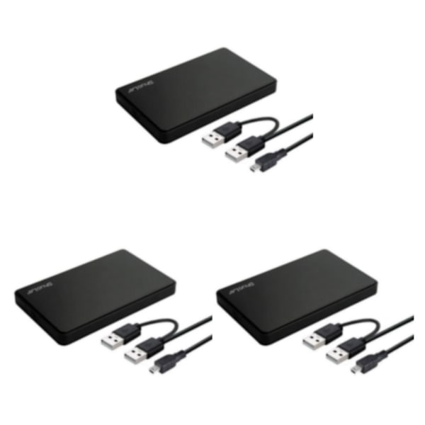 1/2/3/5 Portabelt hölje USB 2.0 för för bärbar dator Black 12x7.6x1.3cm 3Set