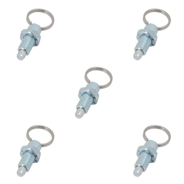 1/2/3/5 Heavy-Duty indexkolv med användarvänlig ringdragning M16-8 Galvanized Steel 5PCS