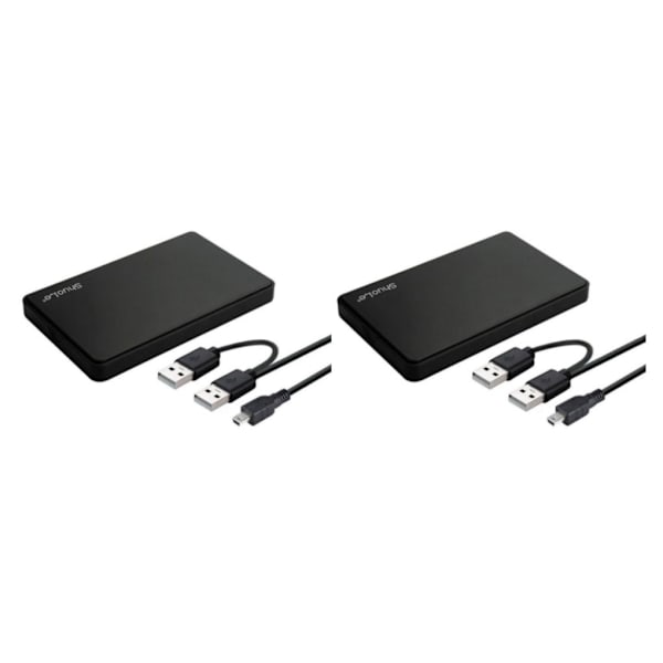 1/2/3/5 Portabelt hölje USB 2.0 för för bärbar dator Black 12x7.6x1.3cm 2Set