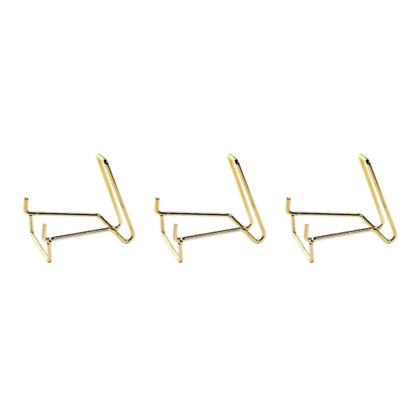 1/2/3 Iron Ores Stone Display Stand Desktop Rock Holder Base Golden L 3Set