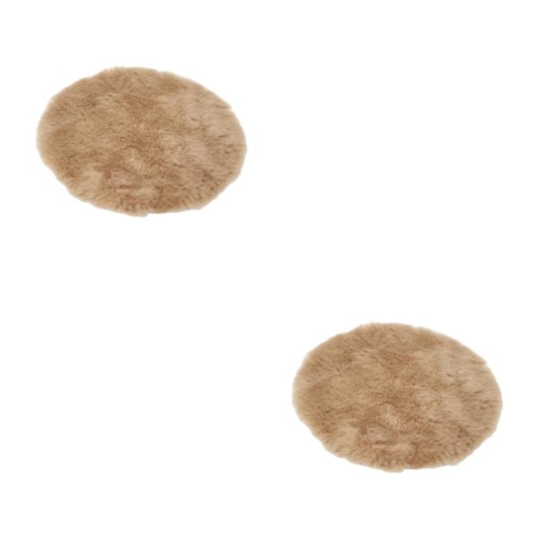 1/2/3/5 Plysch miniatyrmatta 1:12TH Dockhusleksak för camel color round round dia 18cm 2Set