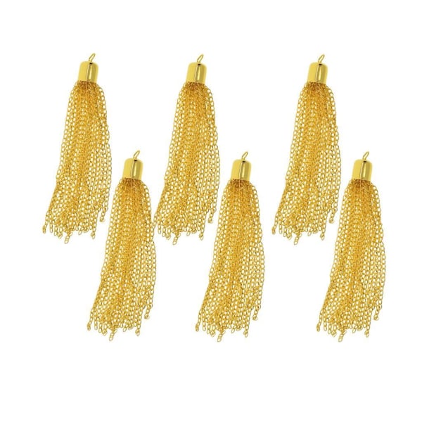 1/2/3/5 6 delar Handgjorda Boho Long Chain Tofshängen Gold 1Set