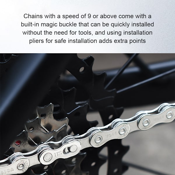 1/2/3/5 Lätt att installera Bred kompatibilitet cykelkedja för silver 10 Speed 1Set
