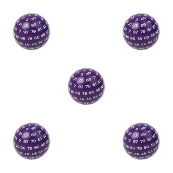 1/3/5 Akryltärningar Spelunderhållning Familjepolyedriska tärningar Purple 48mm 5Set