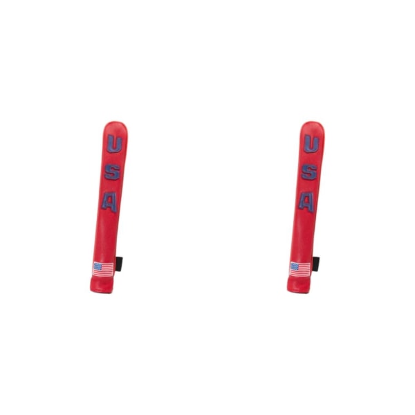 1/2/3/5 PU För Golf Alignment Stick Cover Case Broderad Red Blue 33 x 5.5cm 2Set