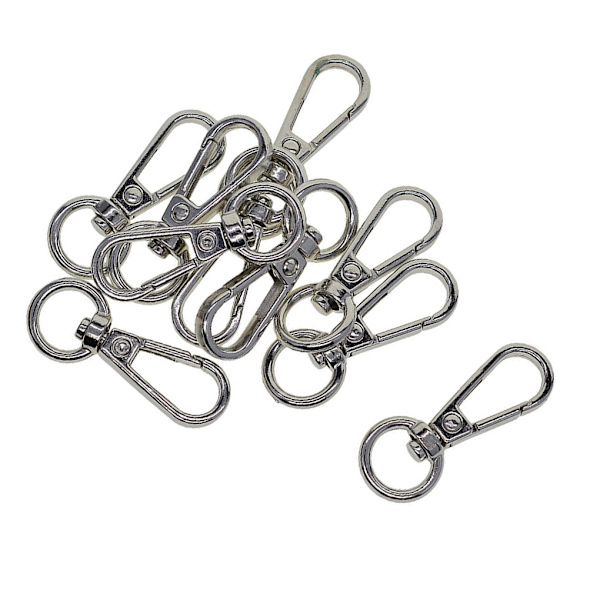 1/3/5 10 delar Swivel Snap Lobster Clasp Clips Nyckelring Silver 1Set