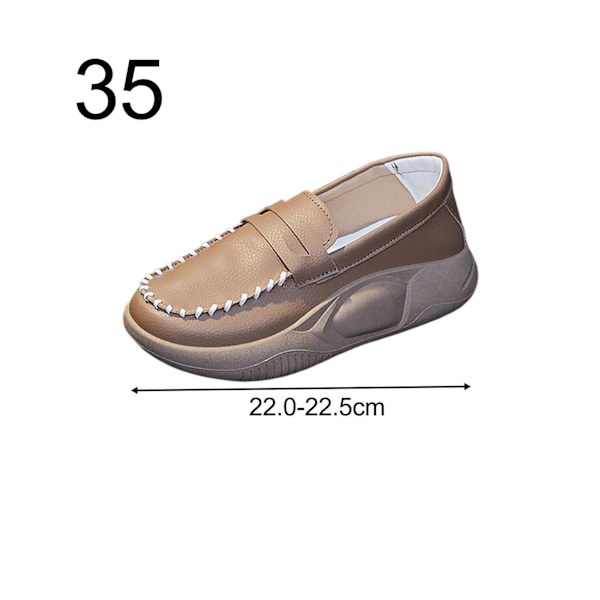 Casual Damskor Bekväma För Slip On Mjuk för Inomhus Khaki Size 35