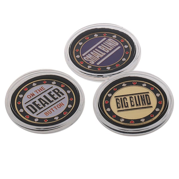 1/2/5 1 Dealer 1 Small Blind 1 Big Blind För Poker Chips Set 1Set