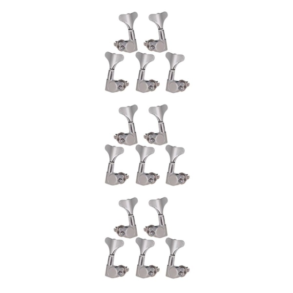 1/2/3/5 String Tuning Peg Tuner Förseglad maskinhuvudknapp för Silver 2 left 3 right 3PCS