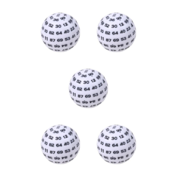1/3/5 Akryltärningar Spelunderhållning Familjepolyedriska tärningar White 48mm 5Set