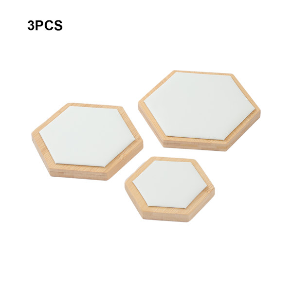 1/2/3 3pack/lot Utsökt Craft Hexagon Armband Display bricka White 1Set