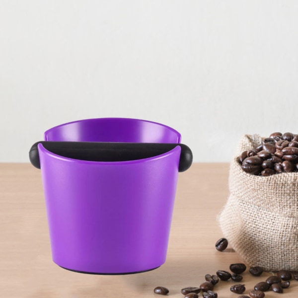1/2 Coffee Knock Box Bin För Espresso Grinds Tamper Waste Tamp Purple open mouth 1Set