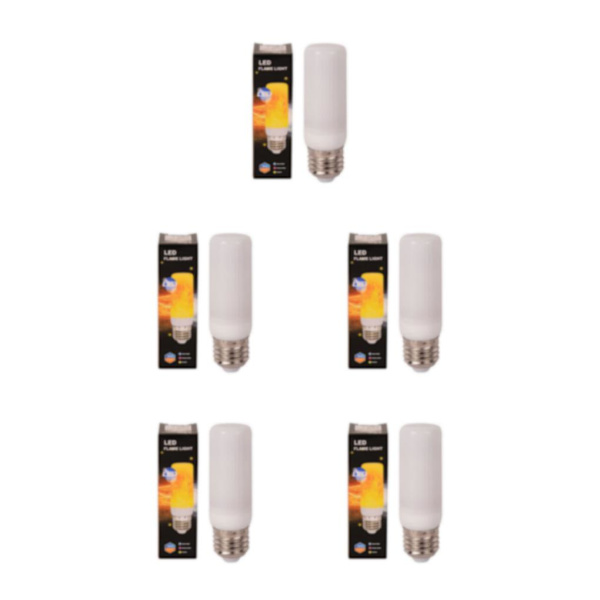1/3/5 LED-flamma glödlampa med 3 ljuslägen för inomhusbruk 3W B22 blue light 5PCS