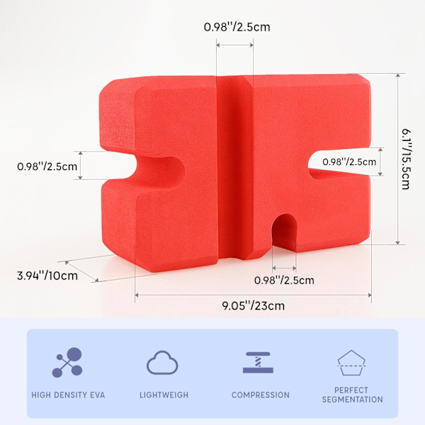 Bänkpress Block Gym Board Fitness Trainer för tyngdlyftning Red L