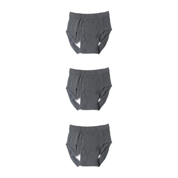1/2/3/5 Herrblöja Tvättbar Bekväm Vattentät Återanvändbar Gray XXL 40ml 3Set