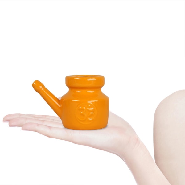 1/2/3/5 Keramik Neti Pot Leakproof Sinus Rinse Pot Tålig för Orange 5.51 Inchx3.94 Inchx4.13 Inch 1Set