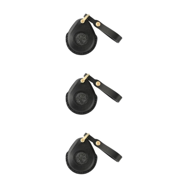 1/2/3/5 cover PU-läder Söt passform för motorcykelpojkvän Black 3Set