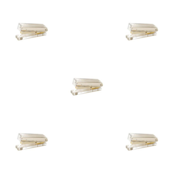 1/2/3/5 Klassisk Häftapparat Brevpapper Gåva för Hemma skolkontoret Gold 5PCS
