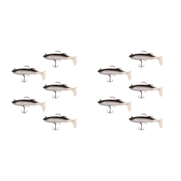1/2/3 Vivid Minnow Fishing Lures Soft Baits 3D fish eye 2Set