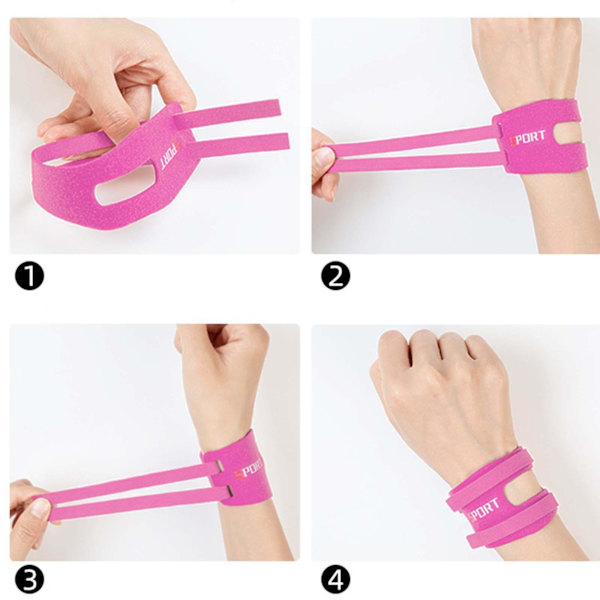 1/2/3/5 Bärbar mjuk Tfcc handledsbygel för fitness och träning Pink S Left 1 Pc