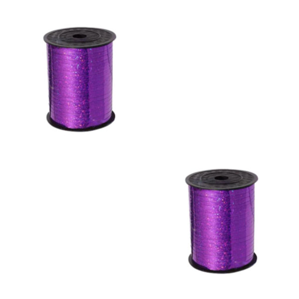 1/2/3/5 Golden Curled Ribbon Plast Robust och hållbar för Purple ribbon 2Set