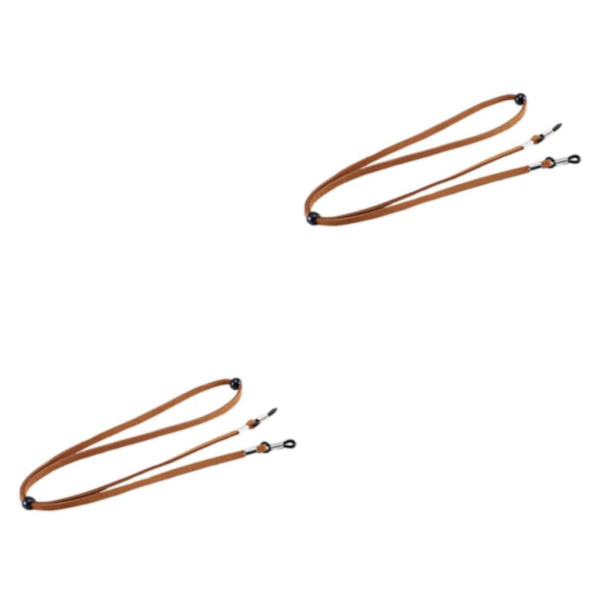 2/3/5 Glasögonrem Non- För Slip Stretchy Universal Rope Light Brown 26.77 Inch 2Set