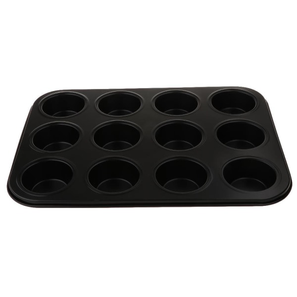 1/2 non-stick muffinspanna Cupcake molds Bakform 12 Holes Large Black 1Set