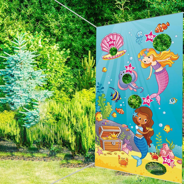 1/2/3 Återanvändbara speluppsättningar Banner Friends Interaction Toss Game Style D 1Set