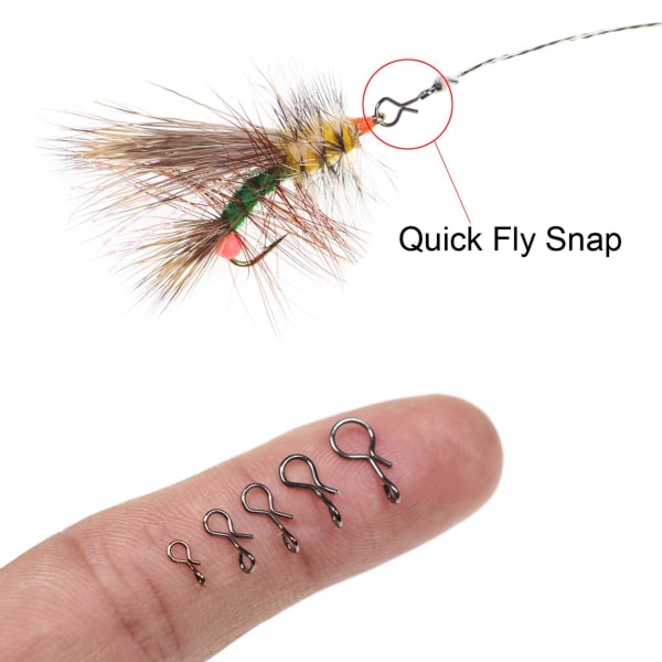 1/3/5 250x Quick Change Snap Flugfiske Connect Clips/krok för 1Set