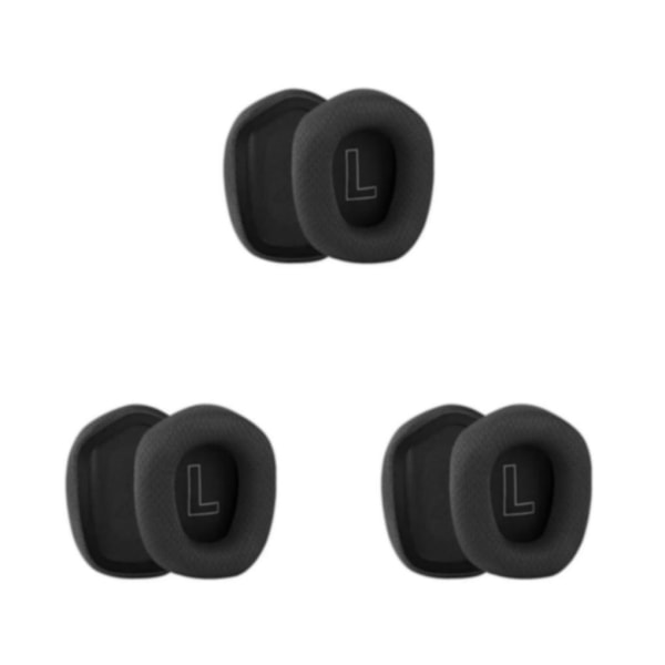 1/2/3/5 Öronkuddar Kudde Hörselskydd Andas Gamer Black Ear Pads 3PCS
