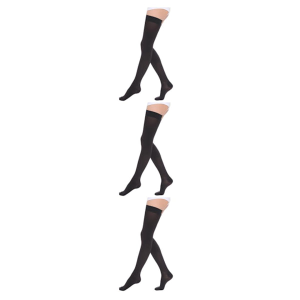1/2/3 Trendiga och moderiktiga över knästrumpor för Toe wrapping - black L 3Set