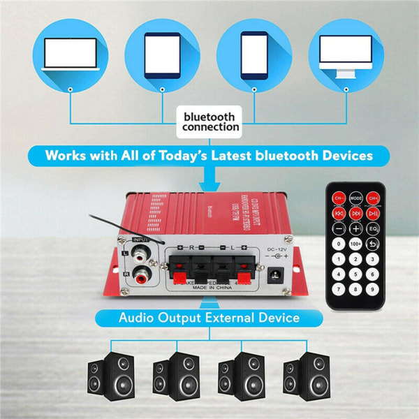 1/2 G8 200W Bluetooth Audio 2 Channel För Förstärkare Hi-Fi 1Set