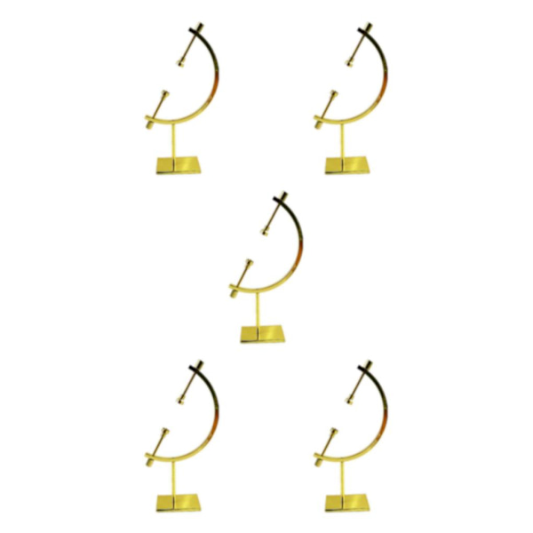 1/2/3/5 Sphere Holder Display Stand Ornament Glas Ball Holder Gold S 100x40x150mm 5Set