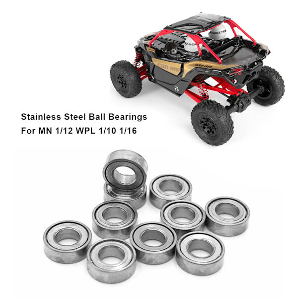 1/2/3/5 10 stycken kullager i rostfritt stål för WLtoys 1/18 7*11*3mm 1Set