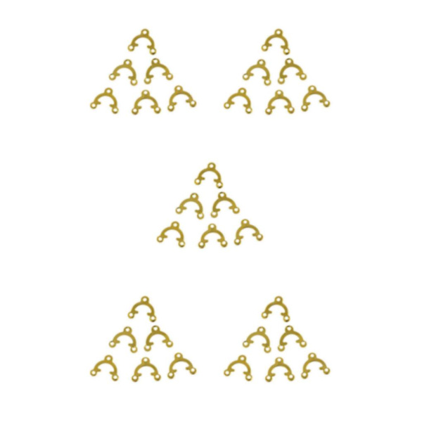 2/3/5 Filigree För Triangel 3 håls Connector Joiner Smycken DIY Gold 5Set