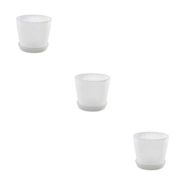 1/2/3/5 lätta och bärbara blomkrukor för inomhus och transparent S pot+S tray 3Set