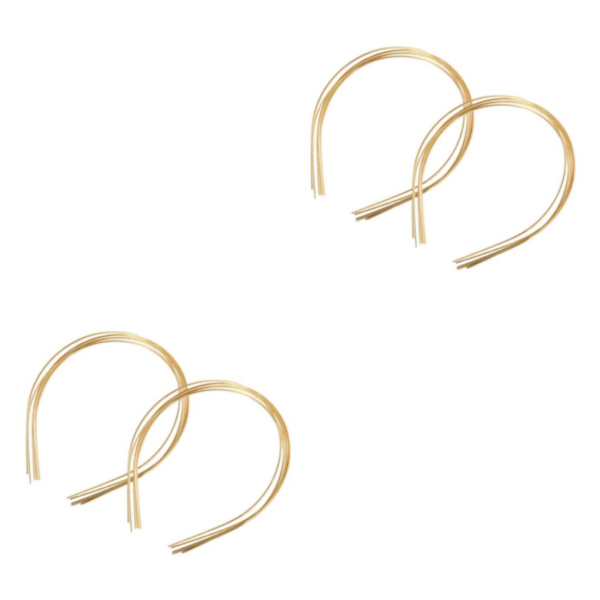 1/2/3/5 10 st Metalltunntrådshuvudband Smidigt för DIY Craft Gold 1.5mm 2Set