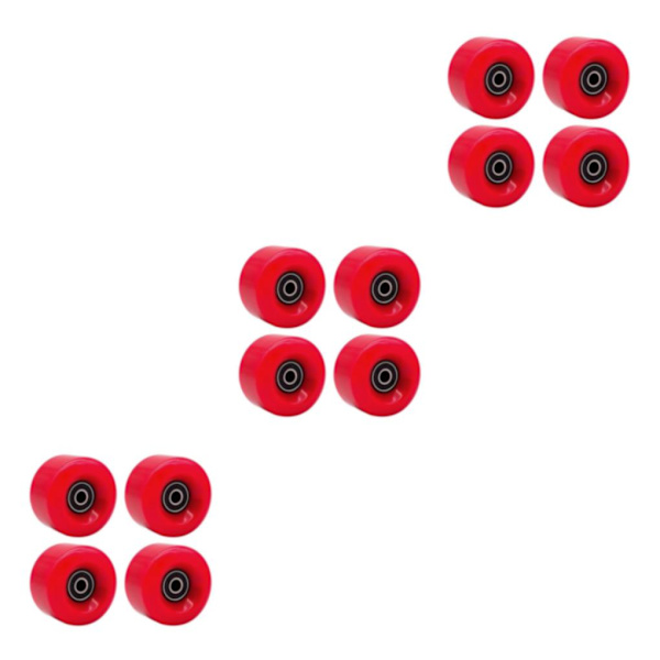 1/2/3 Inline Skate Wheel PU Slitstarka 58 mm 82A hjul Red 58x58x32mm 3Set