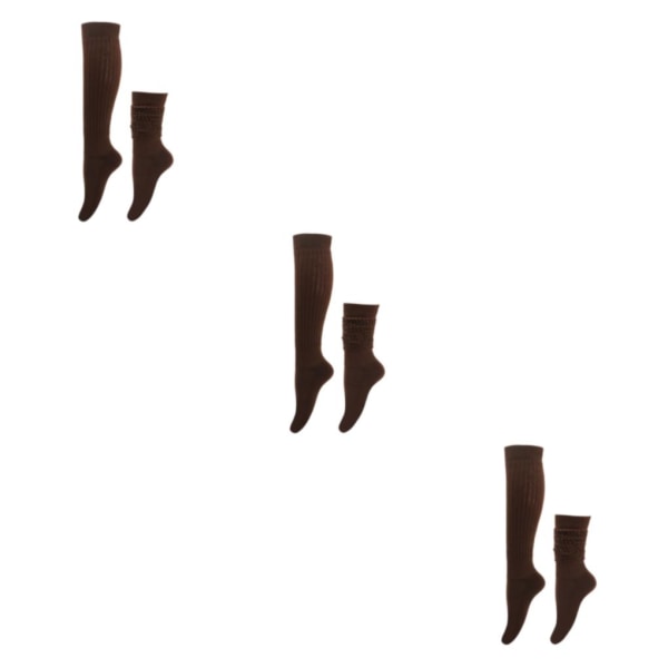 1/2/3/5 2 stycken Slitstarka Slouch strumpor Elasticitet och utsökt Coffee 3Set